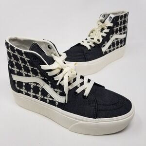 Vans Sk8-Hi Tapered Stackform Denim Mix Black M 6.5 - W 8  Platform Embroidered
